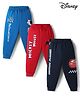 CUCUMBER Cotton Knit Full Length Lounge Pants With 101 Dalmatians Mickey Mouse & Pixar Car Graphics Pack Of 3 - Red Navy & Royal Blue