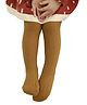 Neska Moda Cotton Elastane Knit Lion Designed Tights - Brown