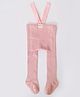 Neska Moda Cotton Elastane Knit Solid Footed Leggings - Pink