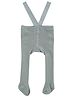 Neska Moda Cotton Elastane Knit Solid Footed Leggings - Grey
