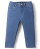 Babyhug Denim Full Length Slim Fit Washed Jeans With Stretch - Medium Blue