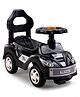 Car Shape Deluxe Manual Ride-On - Black| Foot-to-Floor Operation| High Backrest| Comfortable Seat| Activity Gifting Option| Chu Chu Horn