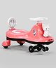 Twister Swing Car with Light & Music - Red Grey| Easy to Handle| Built for Rough Play| Encourages Physical Activity| Easy to Assemble| For Kids of 1 to 6 years| Sport Gift