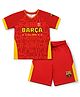 Pine Active Knit Half Raglan Sleeves T-Shirt with Shorts Football Set - Red