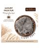 Babliss Newborn Soft Curly Faux Fur Rug Basket Stuffer for Photography | Light Grey