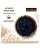 Babliss Newborn Soft Curly Faux Fur Rug Basket Stuffer for Photography | Navy Blue