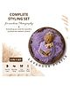 Babliss Newborn Soft Curly Faux Fur with Wrap, Headband and Teddy | Set of 4 | Lavender Purple