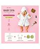 Babliss Newborn Photoshoot Bathrobe, Headphone with Slippers & Cucumbers | 6-12 Months | White