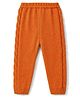 Babyhug Knit Full Length Solid Colour Fleece Lounge Pant - Orange