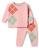 ToffyHouse Knitted Full Sleeves Baby Sweater Sets - Pink