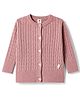 ToffyHouse Knitted Full Sleeves Cardigan - Peach