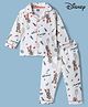 CUCUMBER Cotton Knit Full Sleeves Co-Ords Shirt & Pyjama Night Suit With Chip N Dale Graphic - White