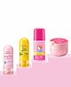 Clariteens Dewy Hug Moisturizer, SPF 40 Mineral Sunscreen, Lip & Cheek Tint Strawberry & Sugar Mist Fragrance Roll-On Combo Pack For Kids