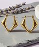 Jewelz Gold Geometric Hoop Earrings for Women & Girls