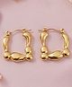 Jewelz Gold Plated Organic Molten Hoop Earrings