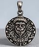 LA BELLE VIE Hanuman Ji Face Round German Silver Pendant -Silver