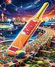 Yunicorn Max Kids Big Plastic MRF/ CEAT Coloured Bat Ball- Colour may vary