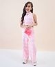 StyloBug Woven Sleeveless Checked Coordinating Top & Pants Set - Pink