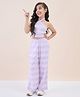 StyloBug Woven Sleeveless Checked Coordinating Top & Pants Set -  Lavender