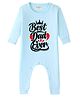 BLUSHES 100% Cotton Knit Fathers Day Theme Half Sleeves Best Dad Ever Text Printed Romper - Aqua Blue