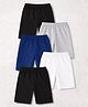 Trampoline Cotton Lycra Pack Of 5 Solid Shorts - Multi Colour