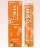 Skinaa C'SKIN Skin Glow Effervescent Tablets | Goosseberry extract, Hyaluronic Acid and Antioxidants | Daily Skin Hydration and Radiance Support (Orange Flavour) (15 Tablets)