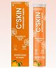Skinaa C'SKIN Skin Glow Effervescent Tablets | Goosseberry extract, Hyaluronic Acid and Antioxidants | Daily Skin Hydration and Radiance Support (Orange Flavour) (20 Tablets)