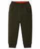 Yellow Apple Knit Full Length Solid Colour Woollen Lounge Pant - Dark Green