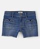 OshKosh B'gosh Denim Woven Knee Length Washed Shorts With Heart Pocket - Blue