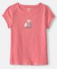 OshKosh B'gosh Woven Half Sleeves Macaroon Printed Ruched Top - Pink