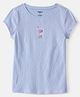 OshKosh B'gosh Cotton Woven Half Sleeves Top Boba Tea Ruched -  Blue