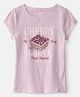 OshKosh B'gosh Woven Half Sleeves Cherry Printed Ruched Top - Purple