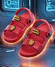 Yellow Bee Marvel Featuring Iron Man Applique Detailed Slingback Sandals - Red