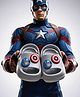 Yellow Bee Marvel Featuring Captain America Applique Detailed Slingback Sandals - Grey