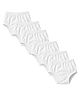 TUMMY Cotton Knit Pack Of 6 Solid Bloomers - White