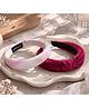 Zion Set Of 2 Knot Detailed & Checked Hair Bands - Multi Colour