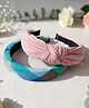Zion Set Of 2 Knot Detailed & Checked Hair Bands - Multi Colour