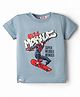 Ollypop Marvel Sinker Knit Half Sleeves T-Shirt With Spider Man Print - Grey
