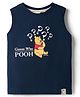 Ollypop Disney Sinker Knit Sleeveless Tank T-Shirt with Winnie the Pooh Graphics - Navy