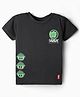 Ollypop Marvel Sinker Knit Half Sleeves T-Shirt With Hulk Print - Black