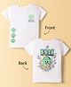 Ollypop Marvel Sinker Knit Half Sleeves T-Shirt With Front & Back Hulk Print - White