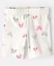 Carter's Cotton Elastane Woven Knee Length Butterfly Printed Shorts - Ivory