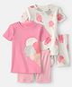 Carter's 100% Cotton Woven Half Sleeves T-Shirt & Shorts Set Night Suit With Ice Cream Print Pack of 2 - Multicolor