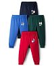 Kidi Wav Pack Of 4 Animals & Vehicles Printed Pyjamas - Multi Colour