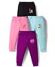 Kidi Wav Pack Of 4 Tiger Bear & Butterfly Printed Pyjamas - Multi Colour