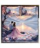 BHAIJI BEDSHEETS 220TC Glace Cotton Bed Sheet Double Bed With 2 Pillow Covers Full HD Digital Prints - Couple Scenery