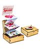 FunBlast Sweet Heart Greeting Cards in Wooden Box for Husband & Wife - Multicolor