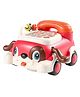 Muren Musical Bump & Go Dog Shape Telephone Toy for Kids with Lights, Music, Math Quiz and Rhymes - Interactive Educational Phone with Moving Eyes, Ears and Tongue - Multicolor (Random Color)