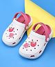 Babyoye Slip on Clogs With Text Applique -White Pink