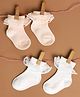 Kicks & Crawl Cotton Knit Pack Of 2 Frill Detailed Socks - Pink & White